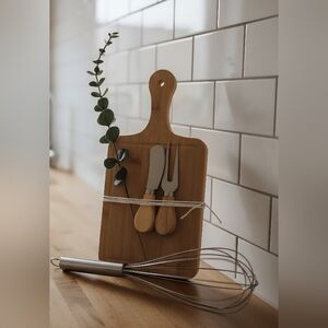 Bamboo Cheese Board Set